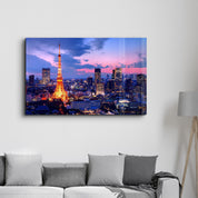 Tokyo Skyline | Glass Wall Art - Artdesigna