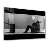 Blown Away Guy | Designer's Collection Glass Wall Art