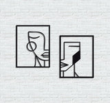 ・"Abstract Faces"・Premium Metal Wall Art - Limited Edition