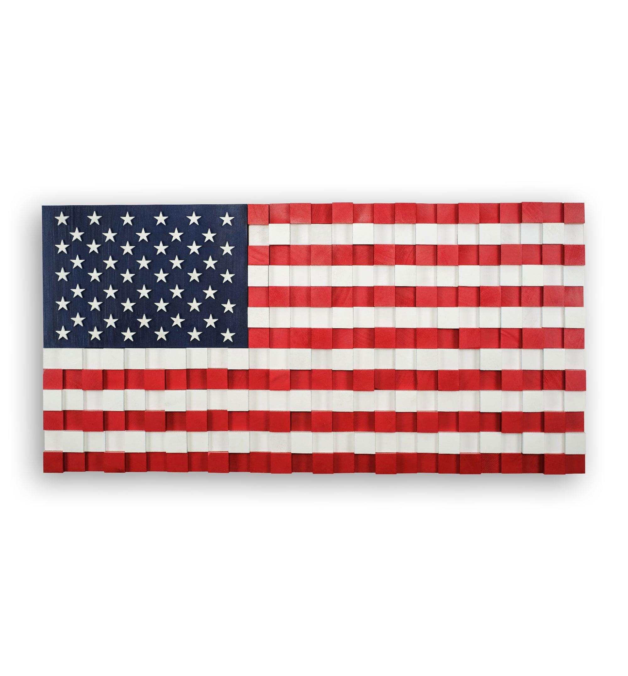 US Flag | Premium Wood Handmade Wall Sculpture - Limited Edition - Artdesigna