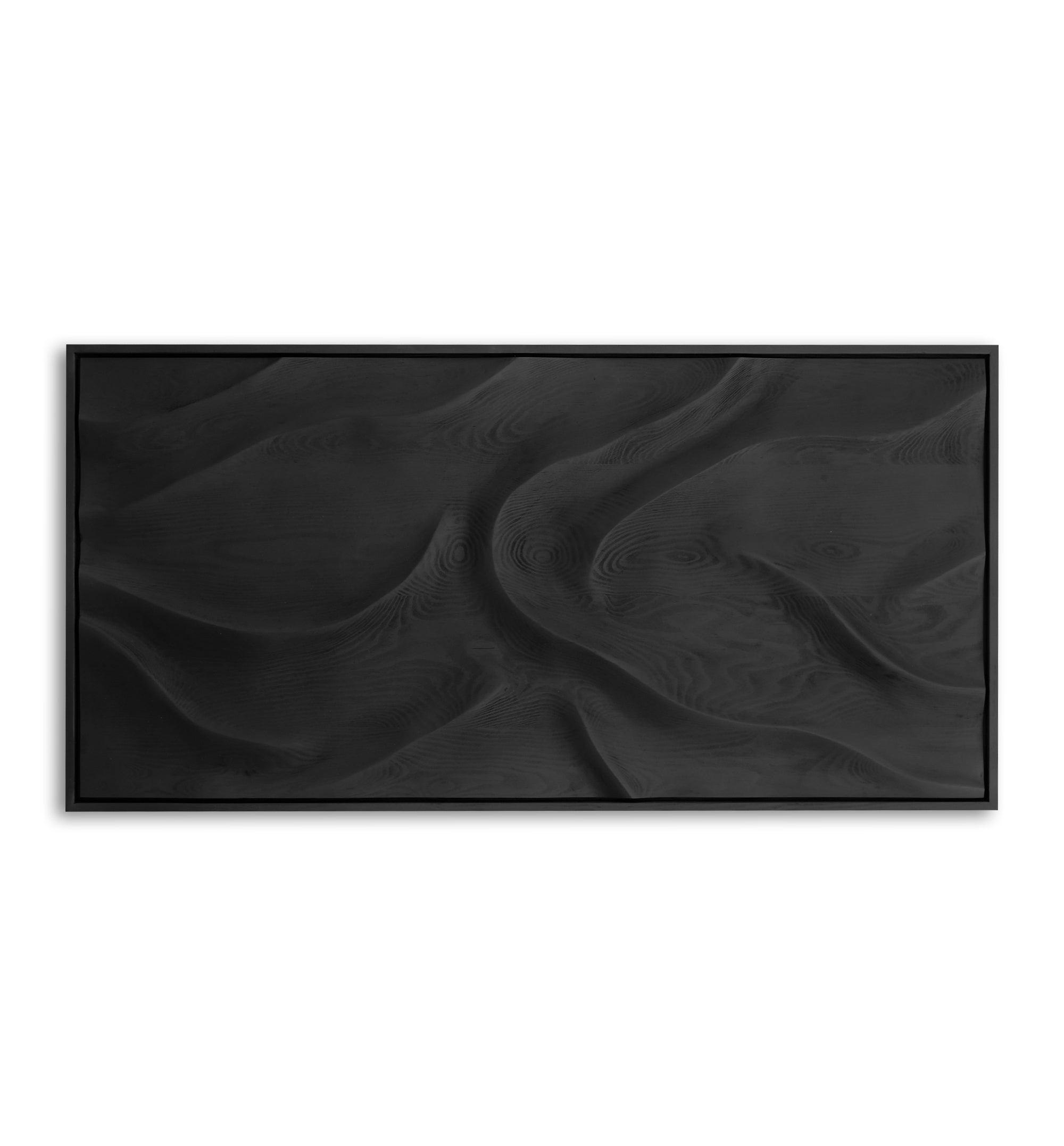 Black Wave | Premium Wood Handmade Wall Sculpture - Limited Edition - Artdesigna