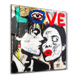 Love – Urban Kiss Square Art | Glass Wall Art