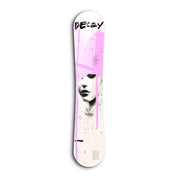 Pink graffiti portrait glass wall art featuring vibrant graffiti design, suitable for modern home or office decor.
