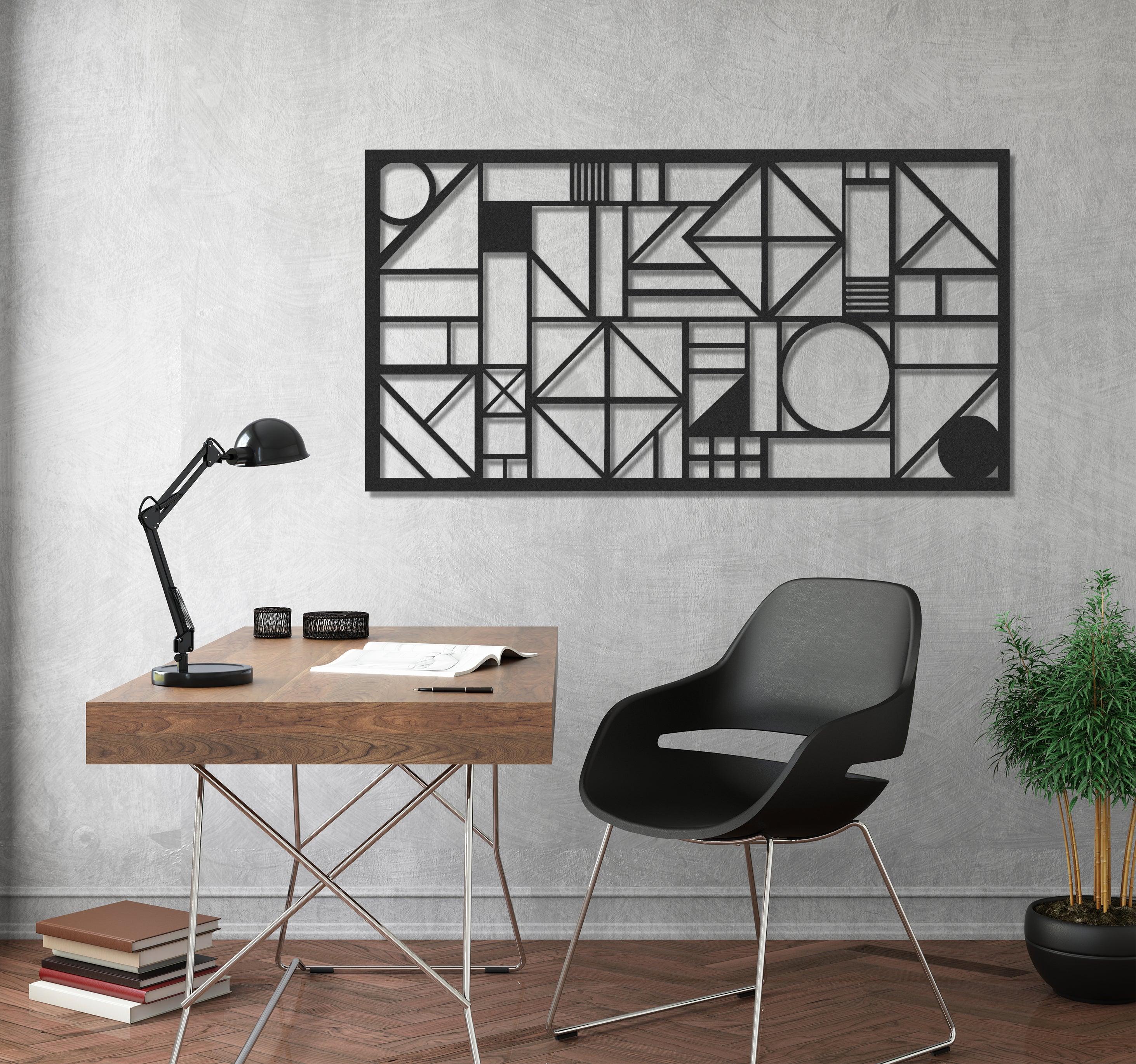 ・"Abstract Lines Horizontal"・Premium Metal Wall Art - Limited Edition - ArtDesigna Glass Printing Wall Art