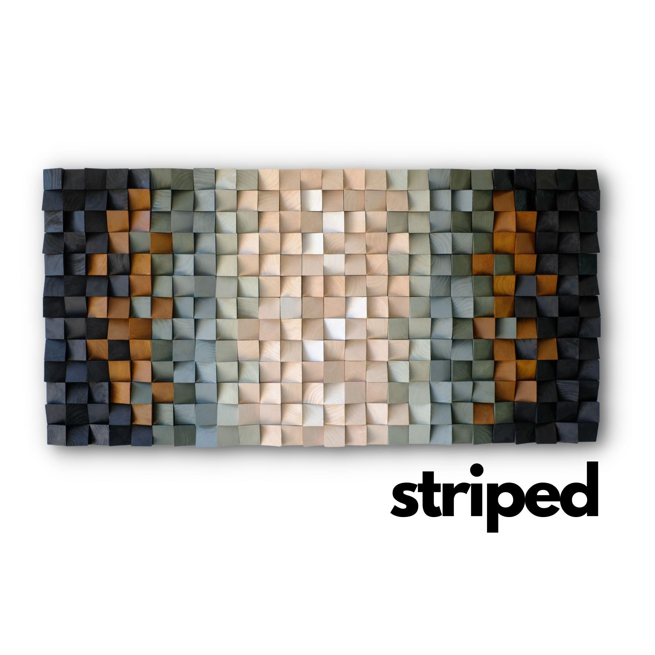 Custom Mosaic Wooden Wall Sculpture - Artdesigna