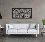 ・"Abstract Lines Horizontal"・Premium Metal Wall Art - Limited Edition - ArtDesigna Glass Printing Wall Art