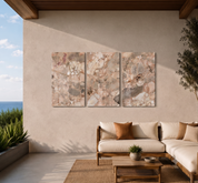 Blush Mosaic Trio | Glass Wall Art