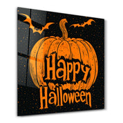 Happy Halloween 2 | Halloween Style Glass Wall Art - Artdesigna