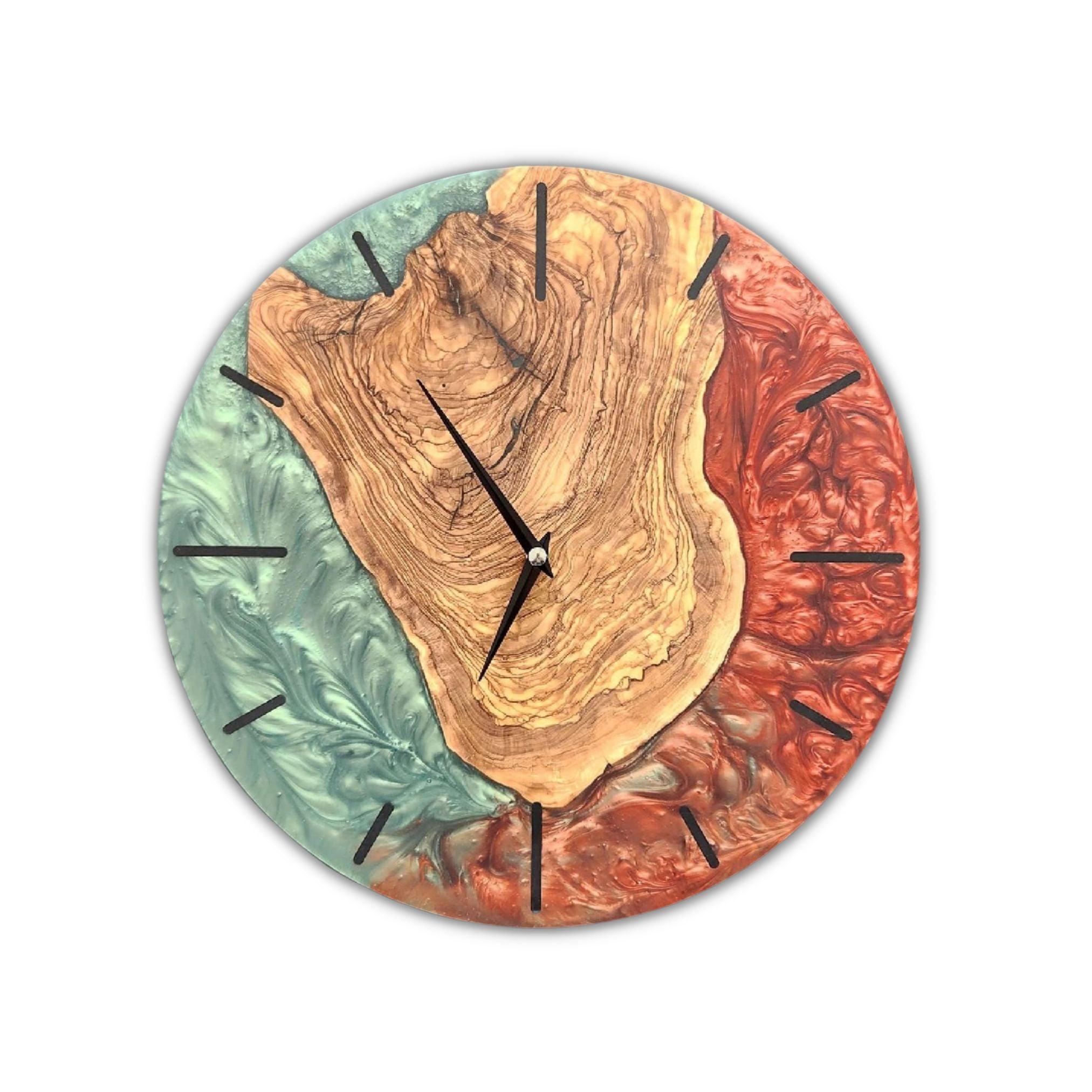 Emerald Ember Timepiece | Premium Handmade Wall Clocks - Artdesigna