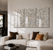 Coastal Terrazzo Trio | Glass Wall Art