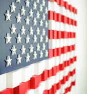 US Flag | Premium Wood Handmade Wall Sculpture - Limited Edition - Artdesigna