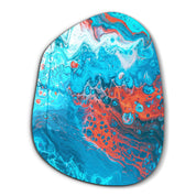 ・"Lava in the Ocean"・Amorphous Collection Glass Wall Art - ArtDesigna Glass Printing Wall Art