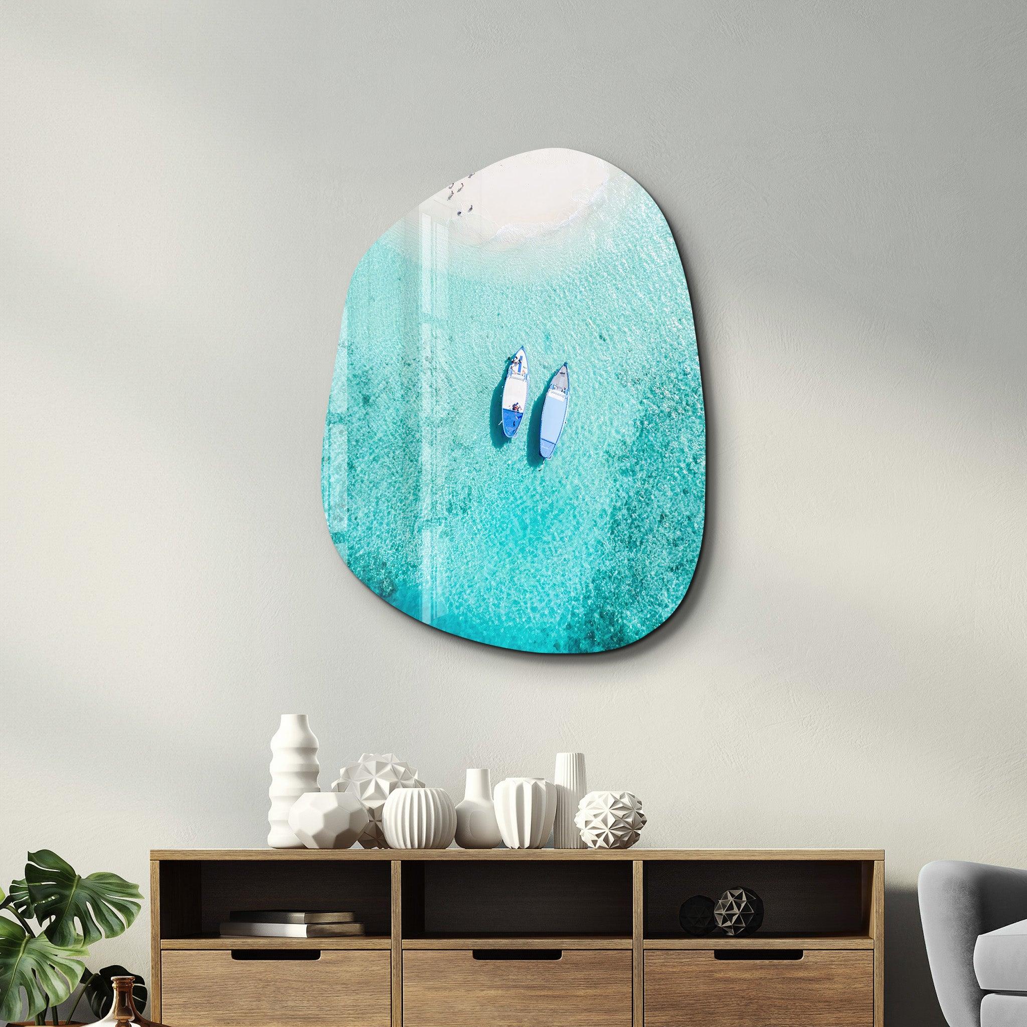 ・"Maldives"・Amorphous Collection Glass Wall Art - ArtDesigna Glass Printing Wall Art