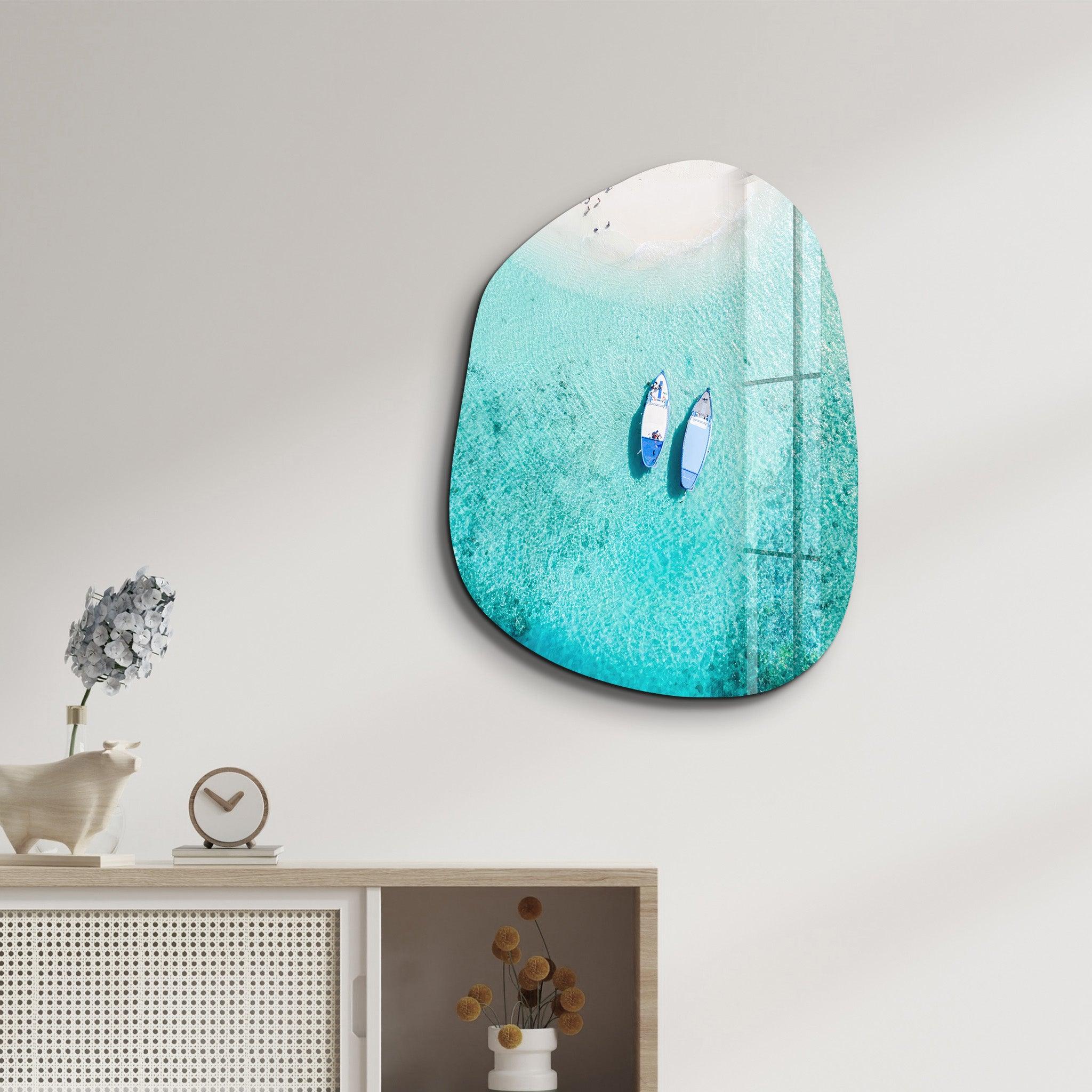 ・"Maldives"・Amorphous Collection Glass Wall Art - ArtDesigna Glass Printing Wall Art