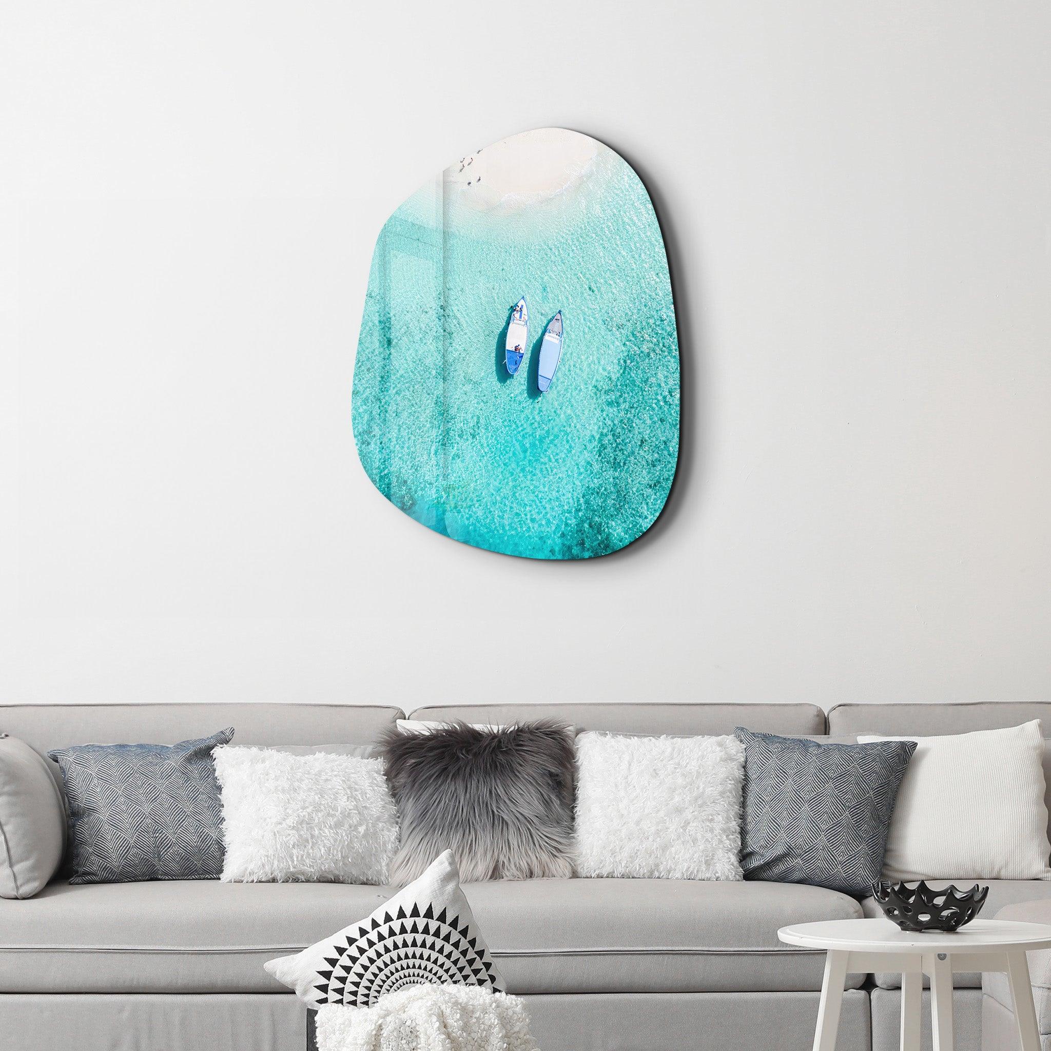 ・"Maldives"・Amorphous Collection Glass Wall Art - ArtDesigna Glass Printing Wall Art