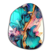 ・"Dance of Watercolors"・Amorphous Collection Glass Wall Art - ArtDesigna Glass Printing Wall Art