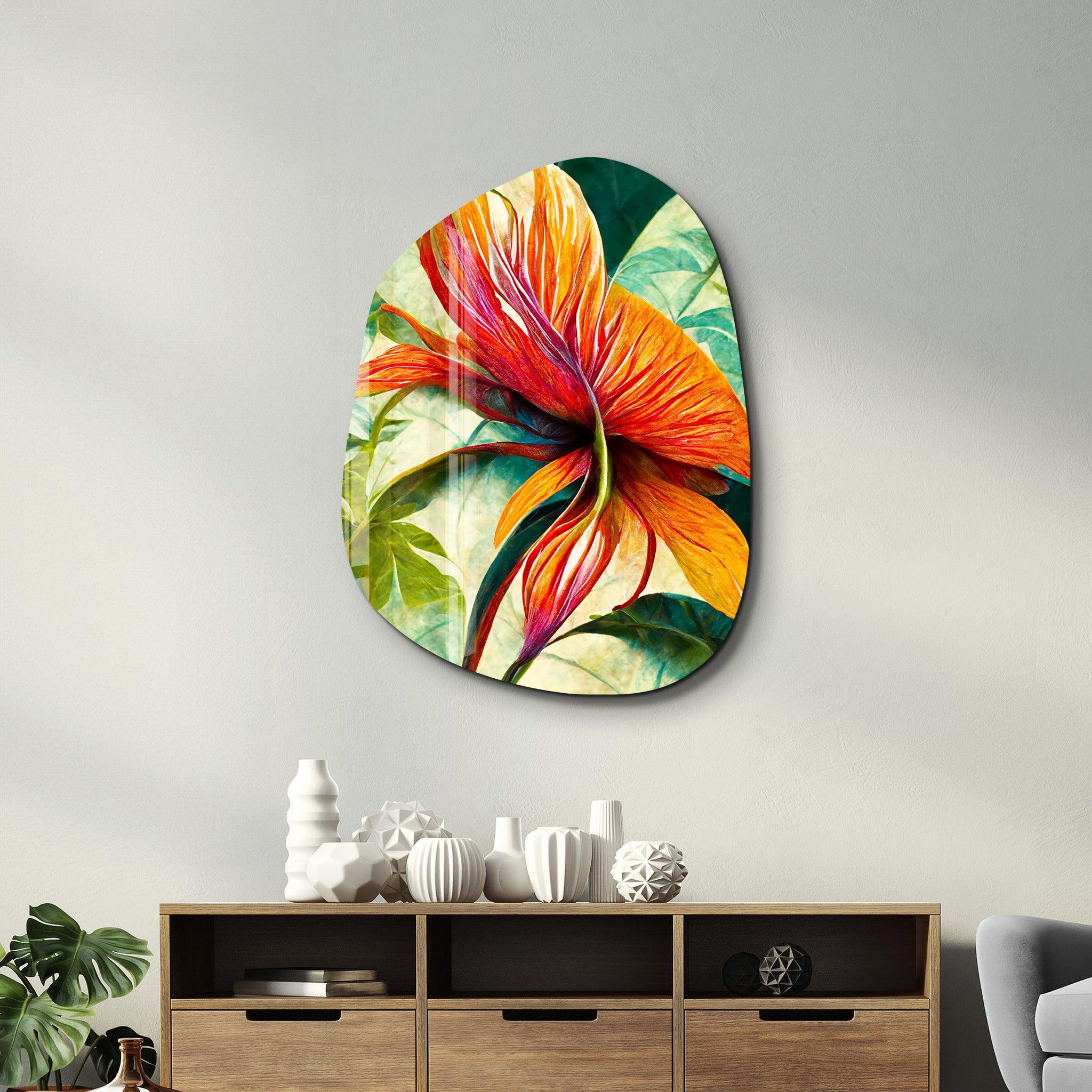 ・"Flowers of Secret Garden"・Amorphous Collection Glass Wall Art - ArtDesigna Glass Printing Wall Art