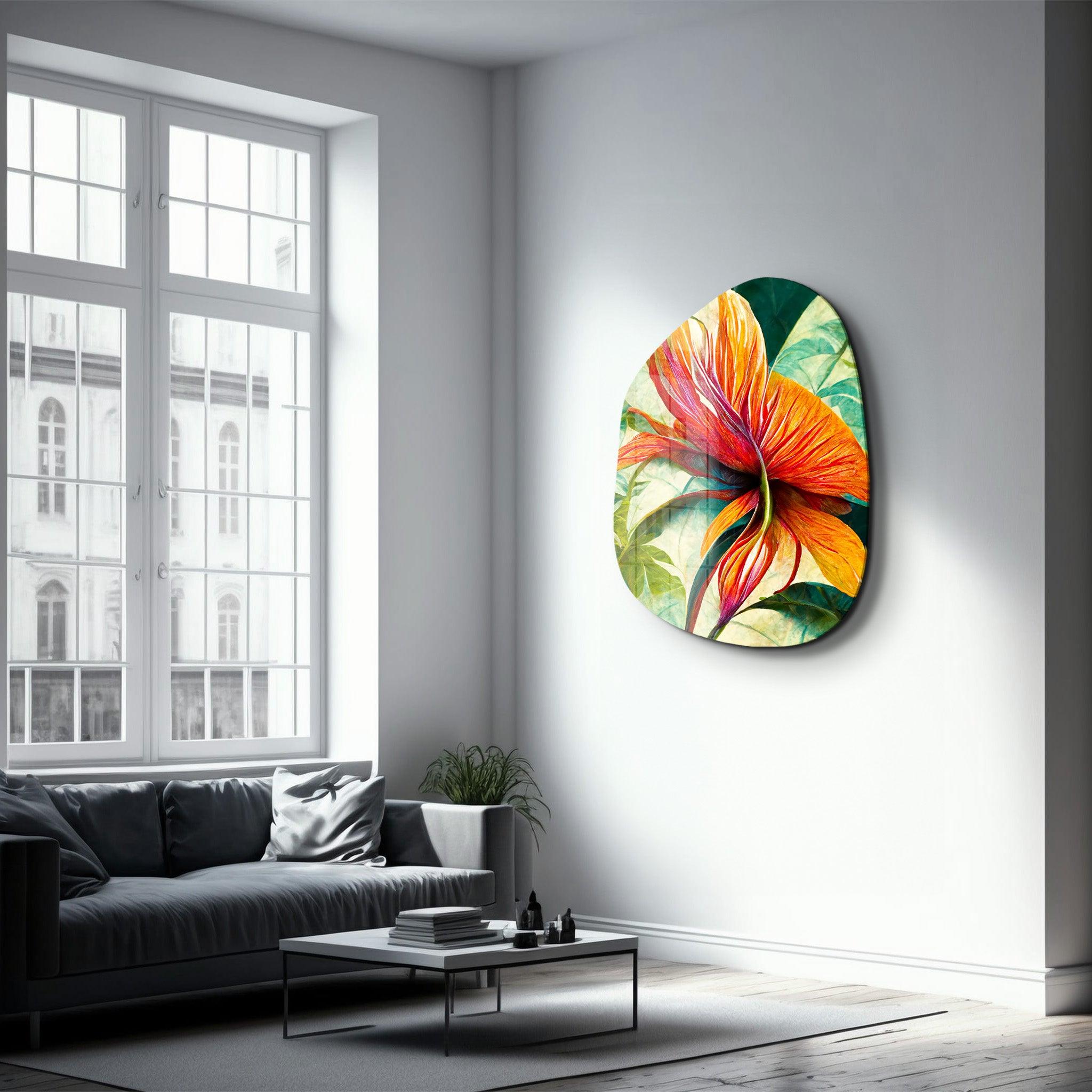 ・"Flowers of Secret Garden"・Amorphous Collection Glass Wall Art - ArtDesigna Glass Printing Wall Art