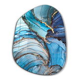 ・"Blue Marble"・Amorphous Collection Glass Wall Art