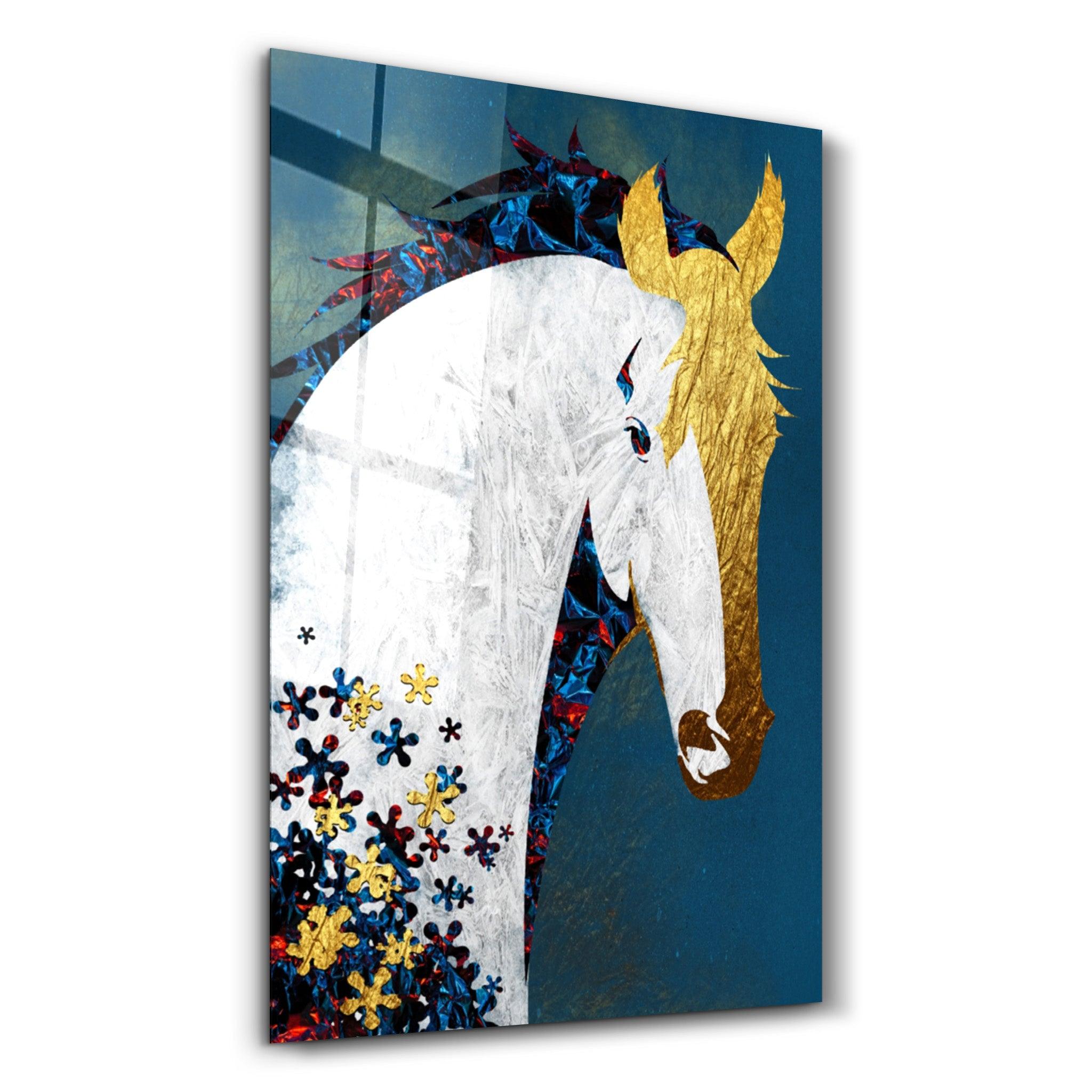 King's Horse | Glass Wall Art - Artdesigna