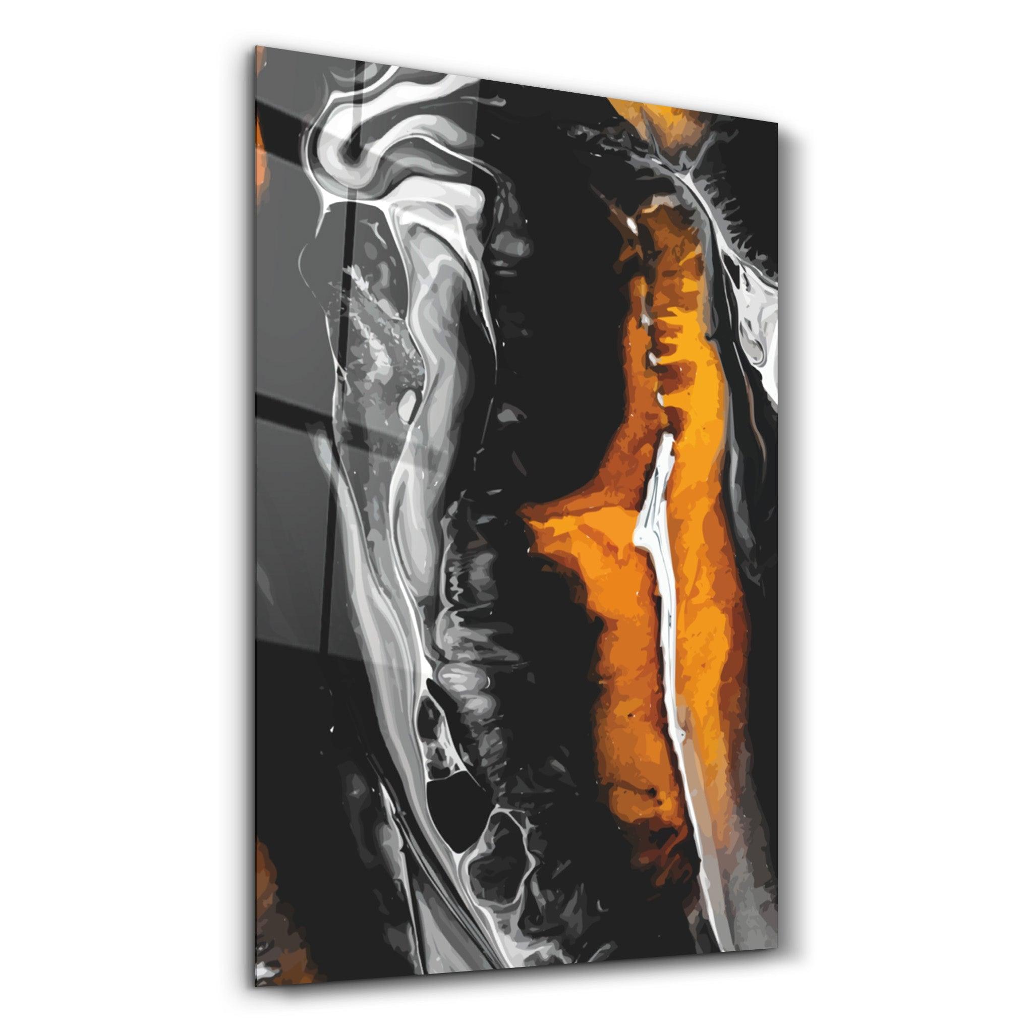 Abstract Shapes V10 | Glass Wall Art - Artdesigna