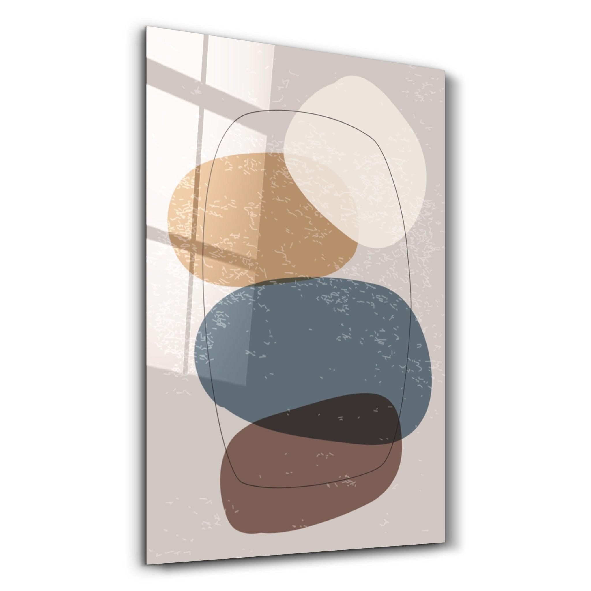 Abstract Shapes V12 | Glass Wall Art - Artdesigna