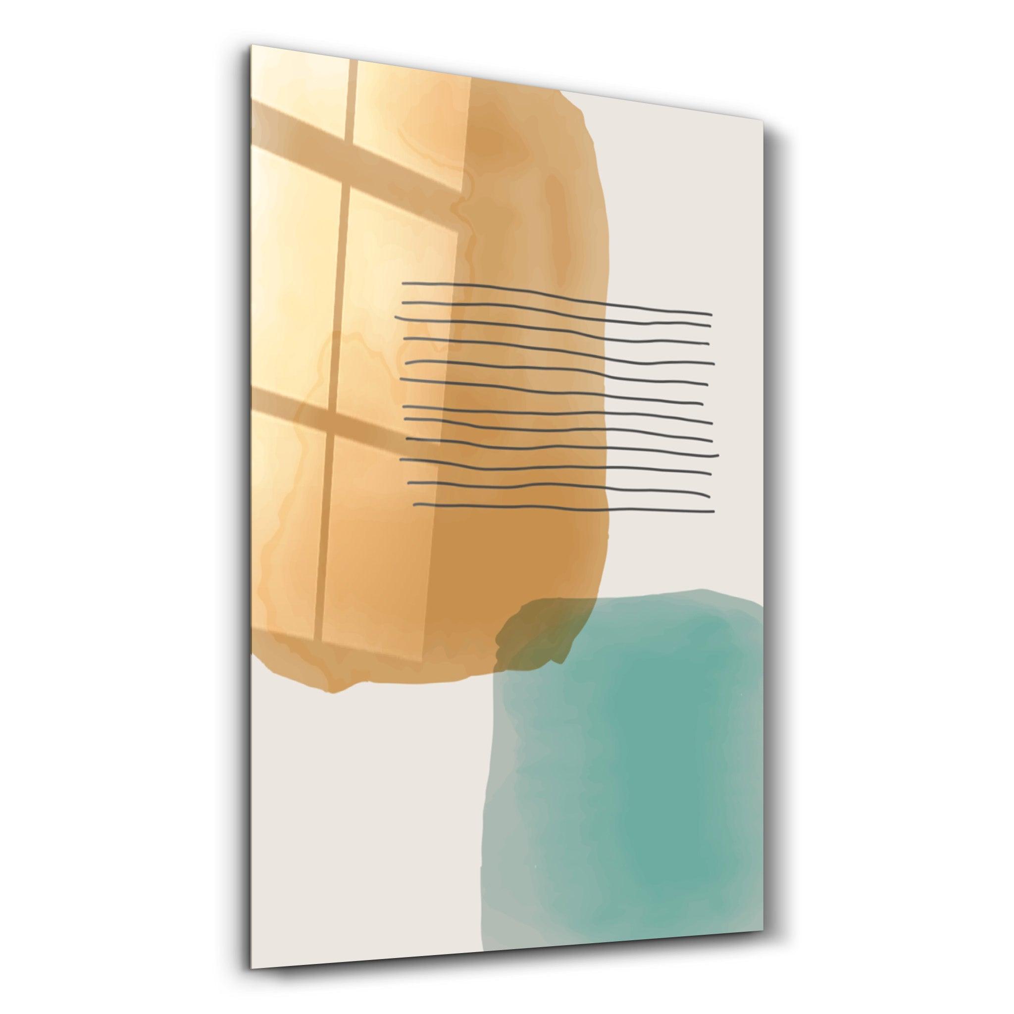 Abstract Shapes V16 | Glass Wall Art - Artdesigna