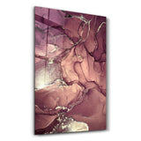 Red Wave Pattern | Glass Wall Art