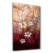 Yellow Flowers | Glass Wall Art - Artdesigna