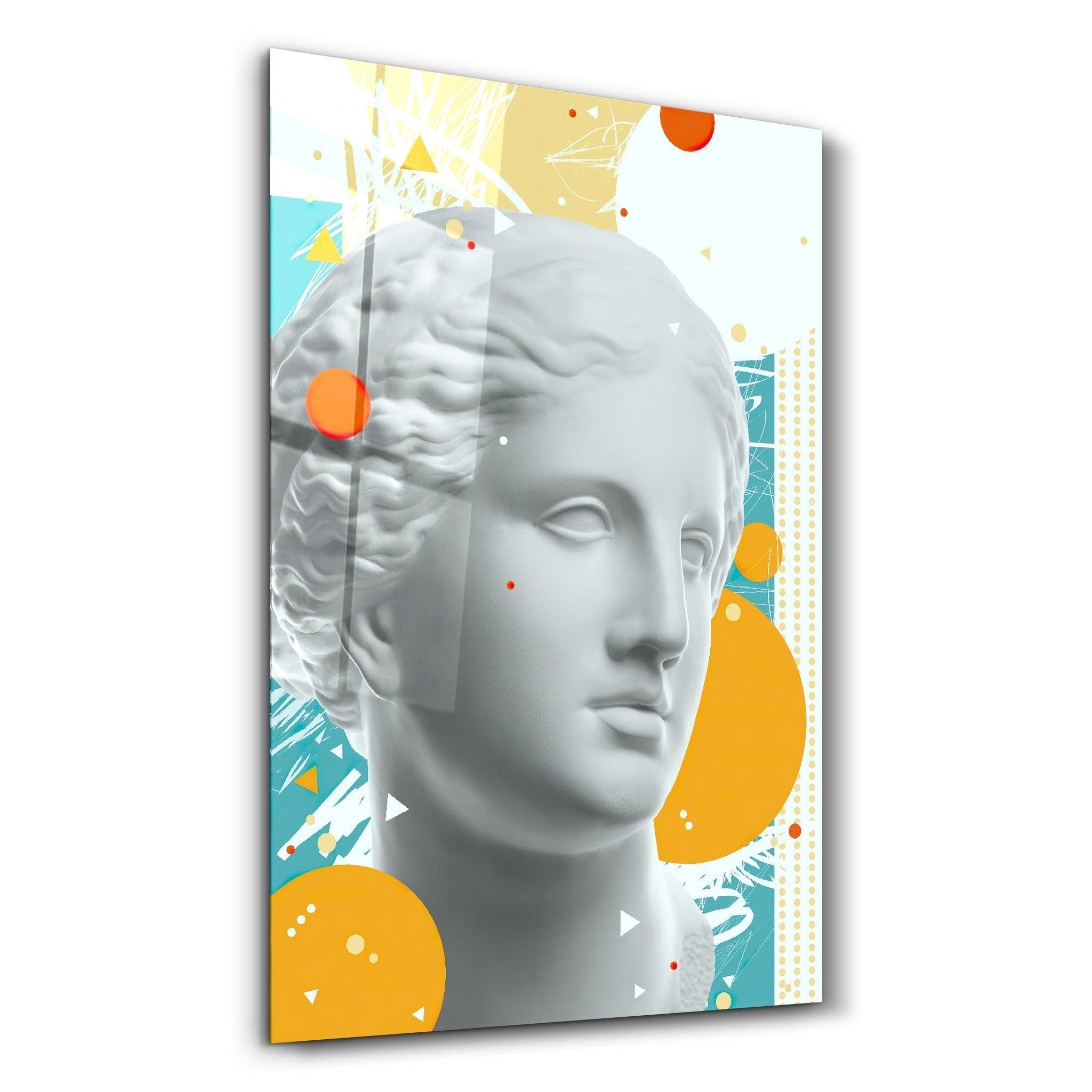 Abstract Venus Statue | Glass Wall Art - Artdesigna