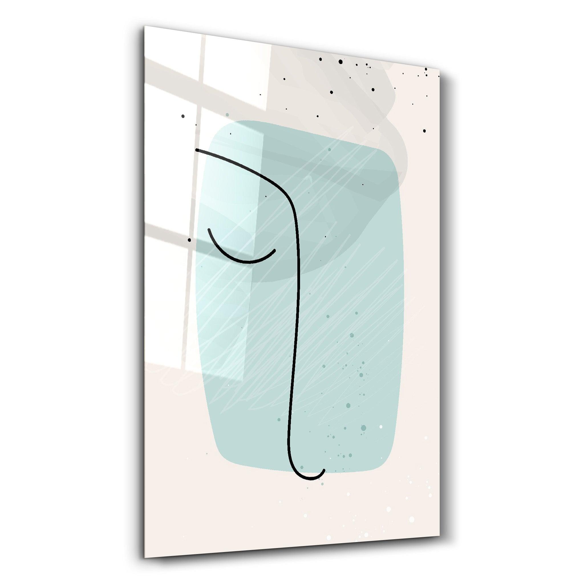 Abstract Shapes and Line V2 | Glass Wall Art - Artdesigna