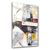 Abstract Oil Painting | Glass Wall Art