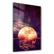 Meteor Shower | Glass Wall Art - Artdesigna