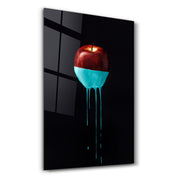 Abstract Apple | Glass Wall Art - Artdesigna