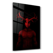 Abstract Masked Man V8 | Glass Wall Art - Artdesigna