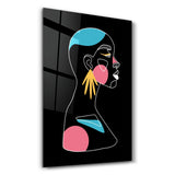 Modern Line Abstract V4 | Glass Wall Art