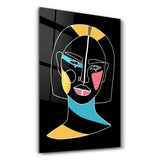 Modern Line Abstract V10 | Glass Wall Art