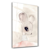 Funny Ears | Glass Wall Art - Artdesigna