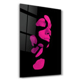Mysterious Purple Face | Glass Wall Art