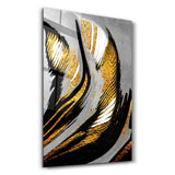Golden Abstract 2 | Glass Wall Art