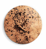 Stone with Crystals Brown | Rounded Glass Wall Art