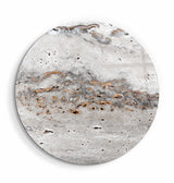 ・"Travertine - Gray "・Rounded Glass Wall Art