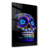 Sugar Skull -Mexican Skull V2 | Designers Collection Glass Wall Art