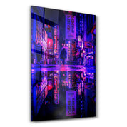 A Night From Osaka | Glass Wall Art - Artdesigna