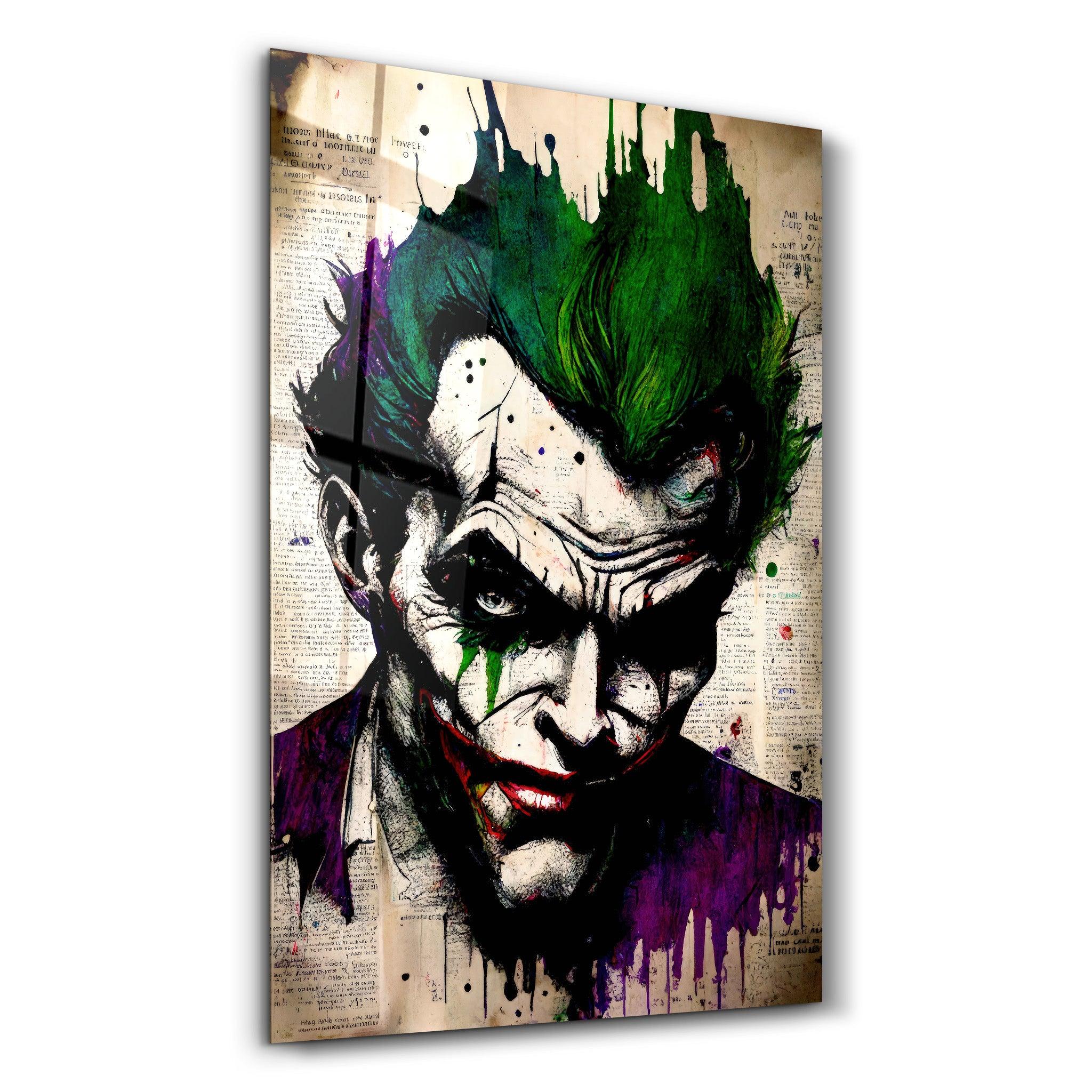 Joker Redesigned | Designer's Collection Glass Wall Art - Artdesigna