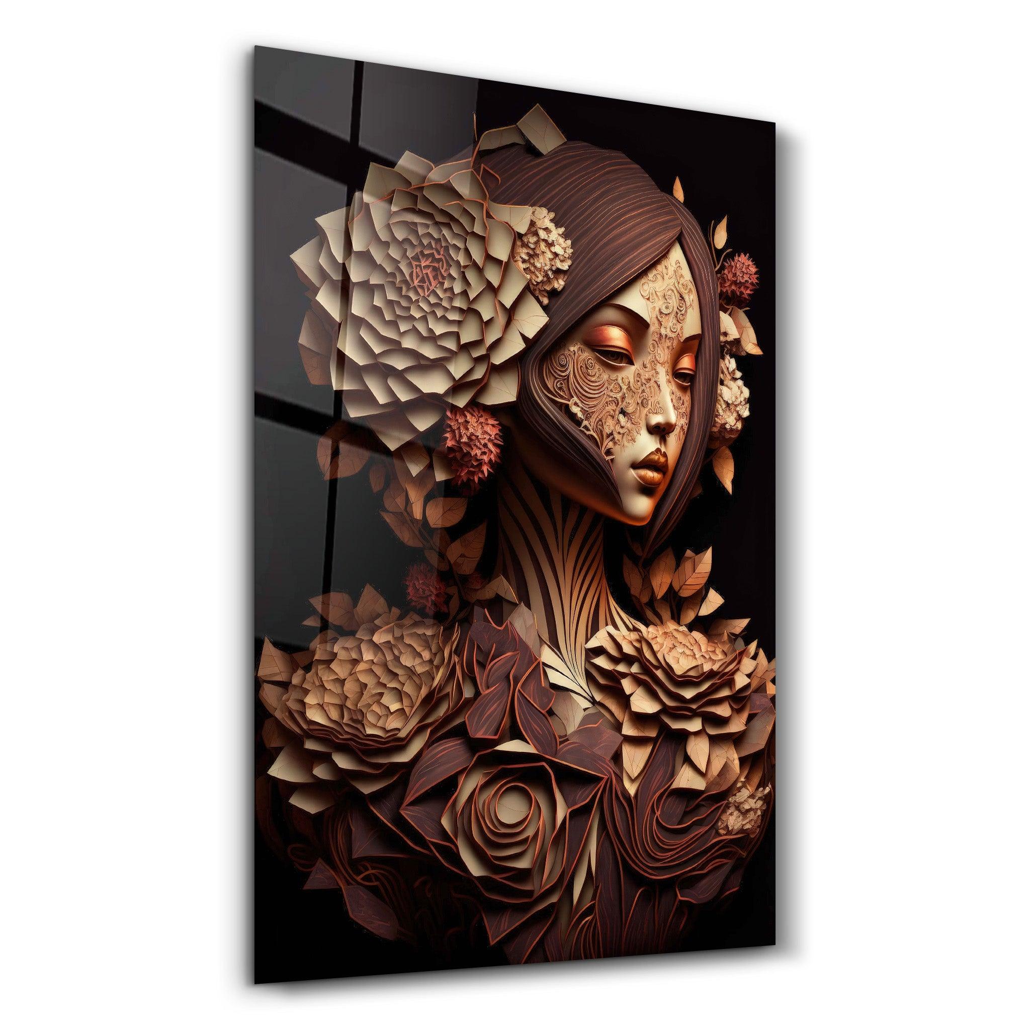 Queen of Nature V2 | Secret World Collection Glass Wall Art - Artdesigna