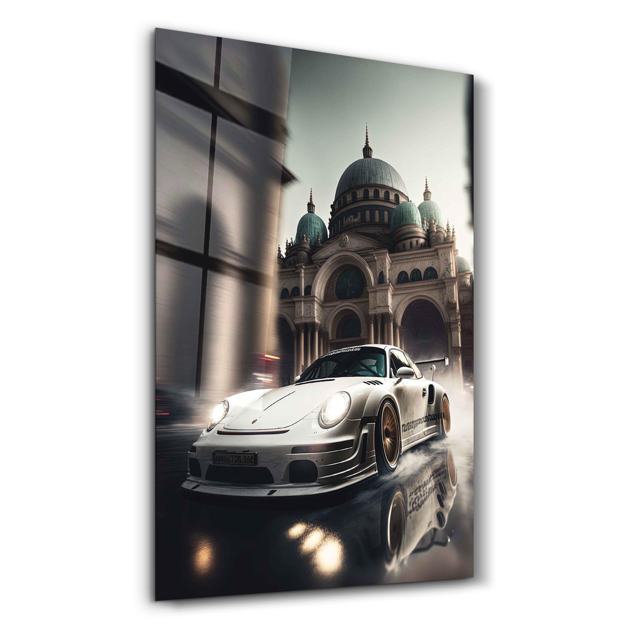 Speeding in the Middle East | Designer's Collection Glass Wall Art - Artdesigna