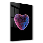 Strawberry Heart | Designers Collection Glass Wall Art - Artdesigna