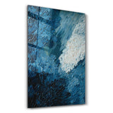 Blue Oil Painting - Abstract | Designer's Collection Glass Wall Art