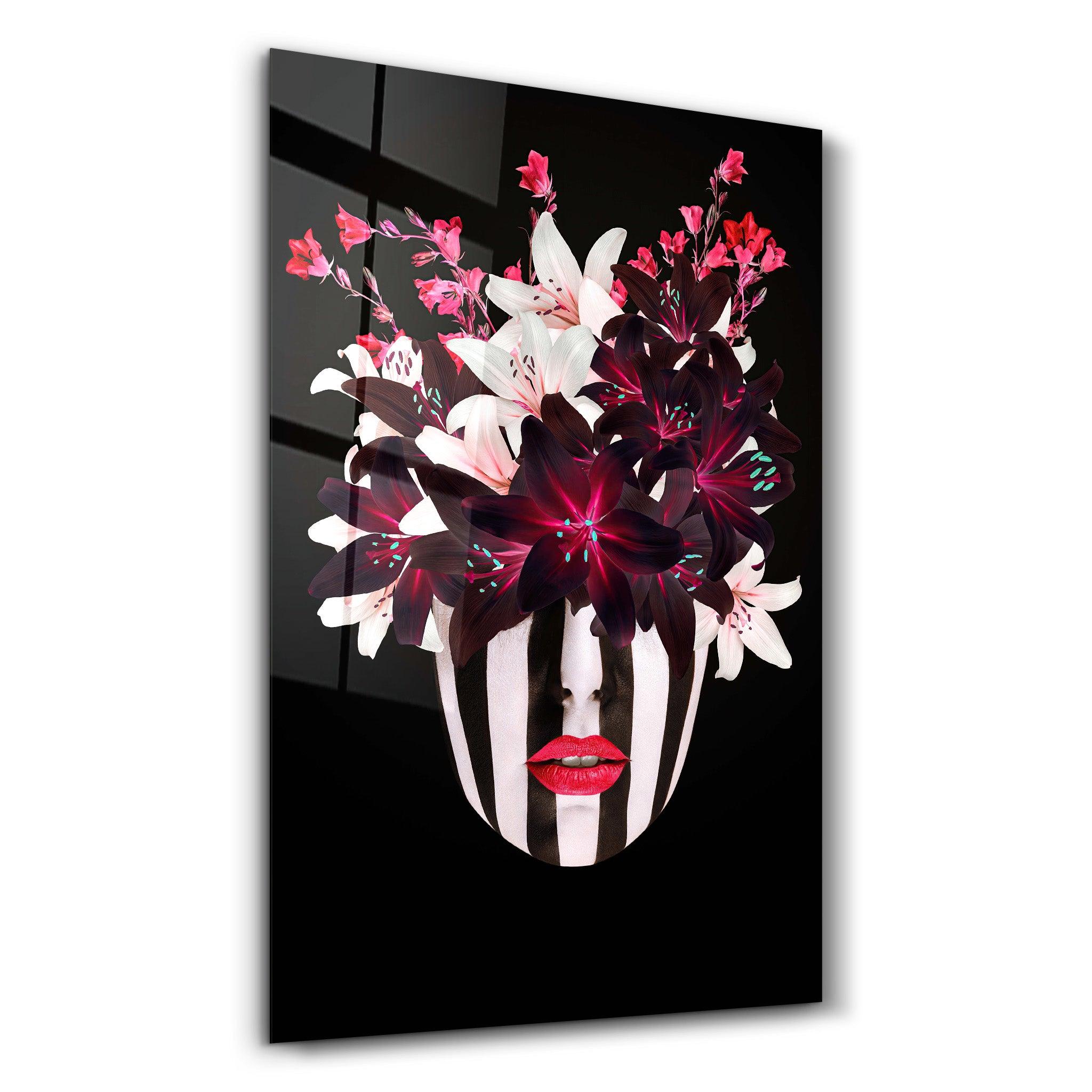 Flower Pot | Designer's Collection Glass Wall Art - Artdesigna